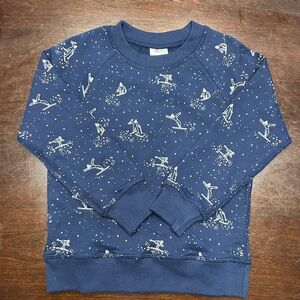 Hanna Andersson Navy Ski Pattern Sweatshirt